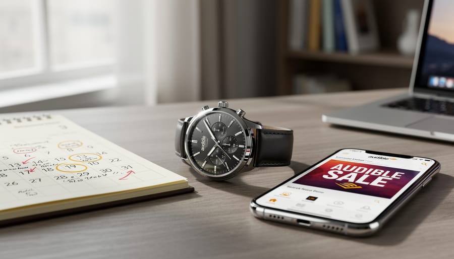 Calendar pages and a wristwatch on a desk highlighting timing and deadlines.