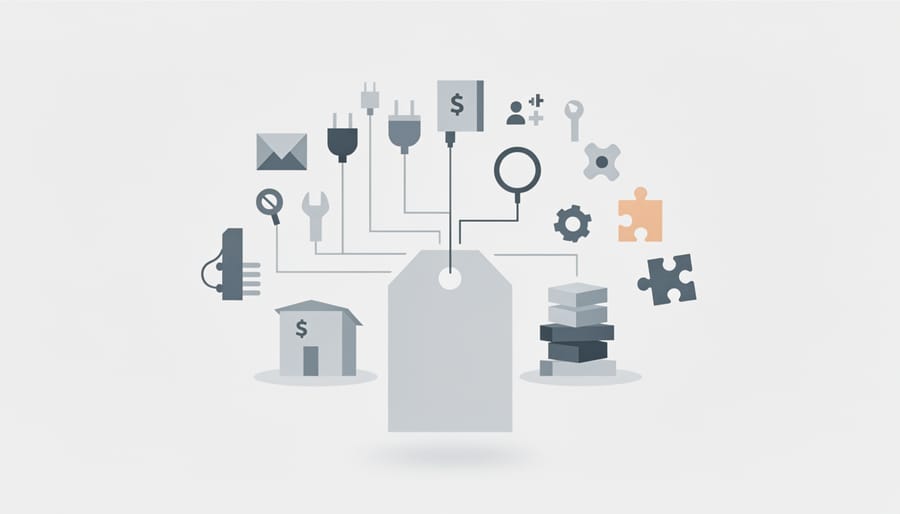 Glass jar of coins with small electronics accessory cutouts, symbolizing extra costs and budgeting for electronics.
