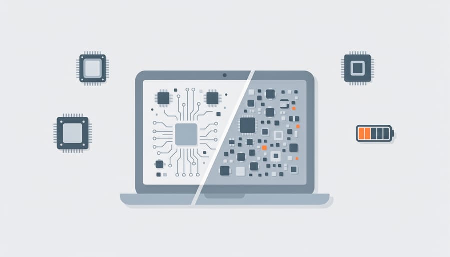 Macro view of circuit traces on an electronics board on a workbench
