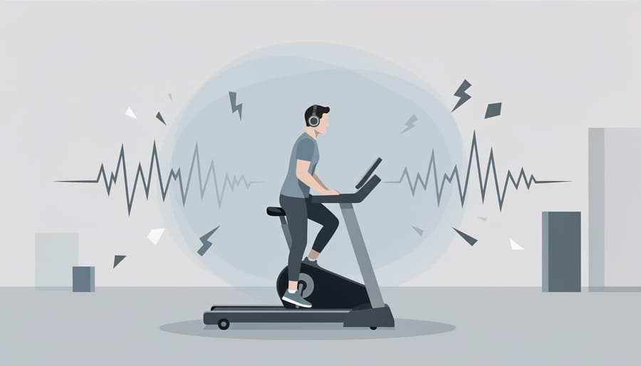 Person working out in a dim gym with light creating an immersive, quiet atmosphere